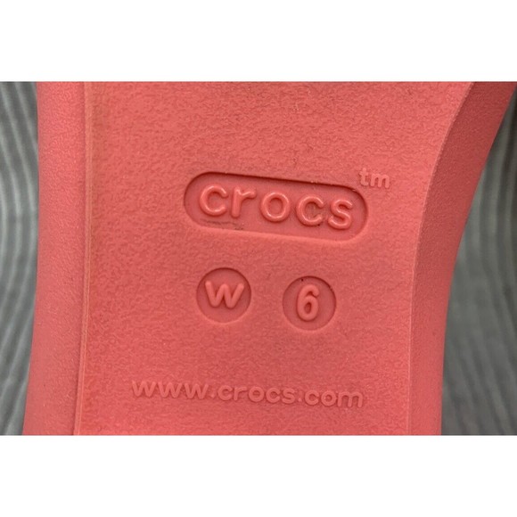 Crocs Eve Ballet Iconic Comfort Pointed Toe Flats Women's 6 Coral Pink  Shoes - Picture 9 of 15